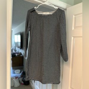 Blue and white stripe loft dress, size xs